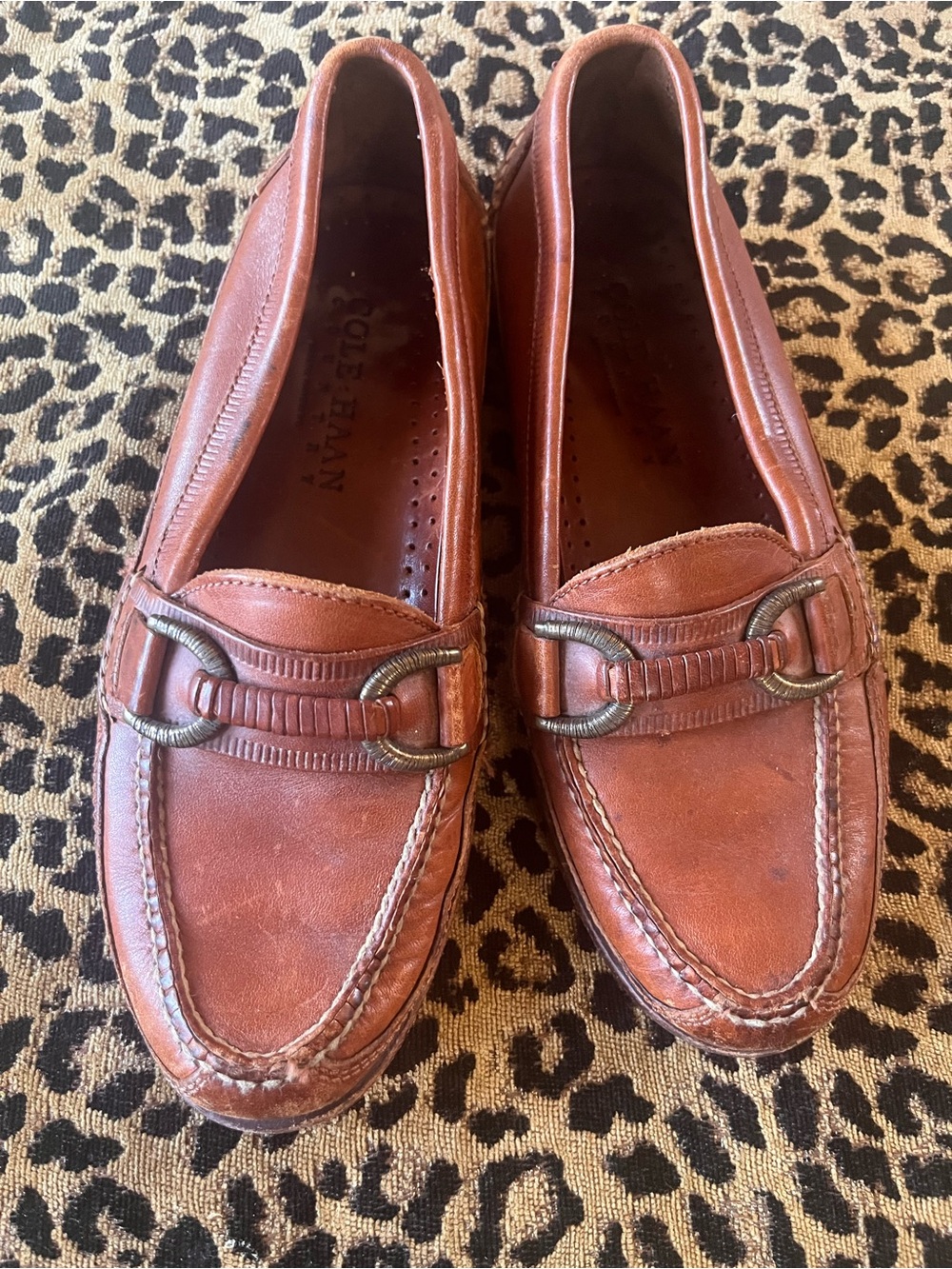 VTG Cole Haan Country Brown Leather Horsebit Loafers Men’s  US 8D Slip On